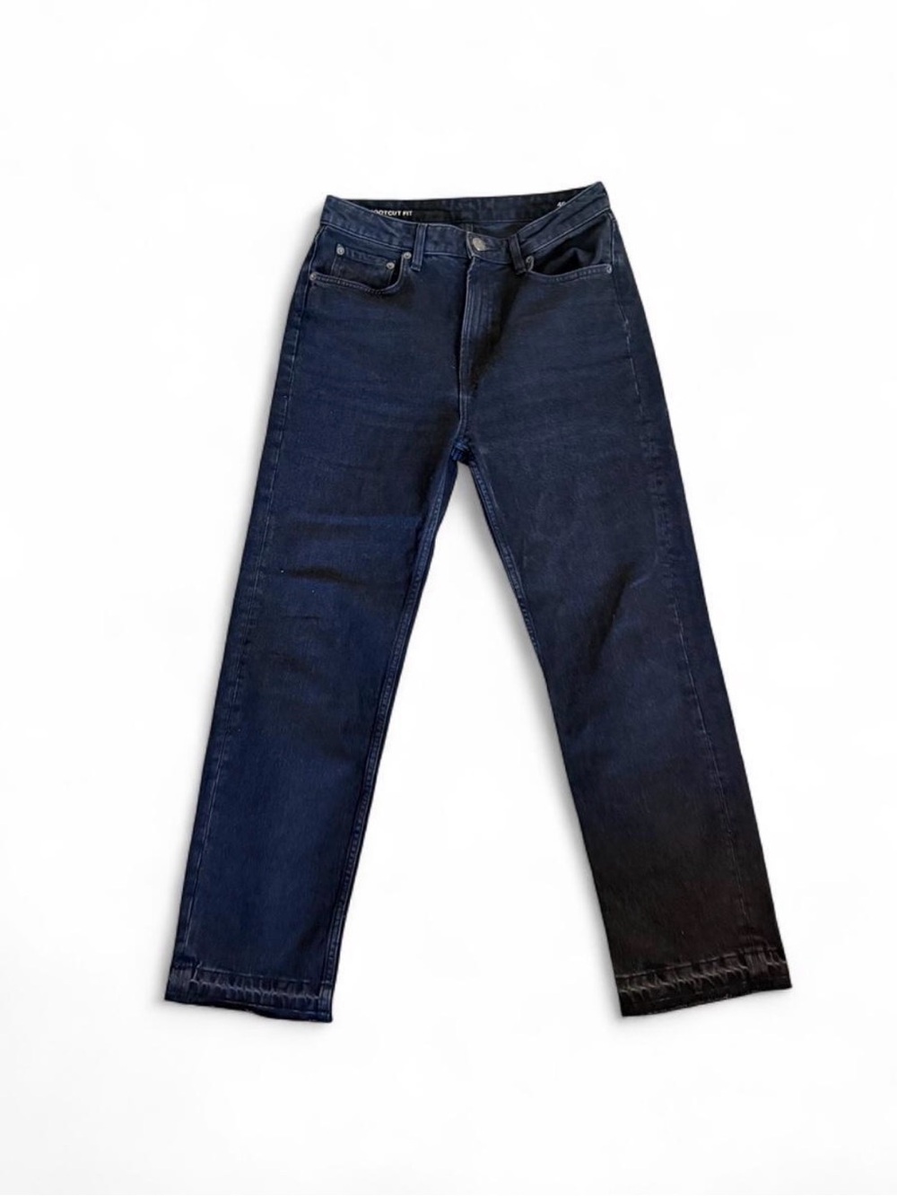 Bimba y Lola black denim low rise boot cut straight leg jeans 30
